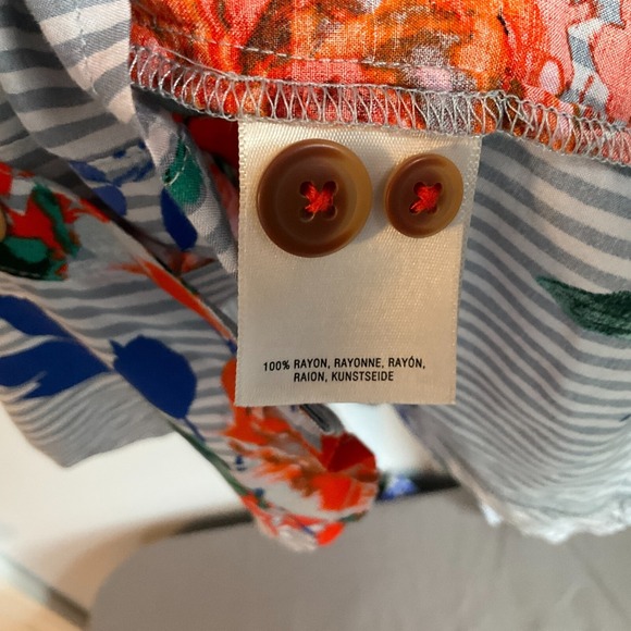 Maeve by Anthropologie Women's 0 Lilorne Floral Button Down Tie Waist MSRP $88 - Picture 4 of 5